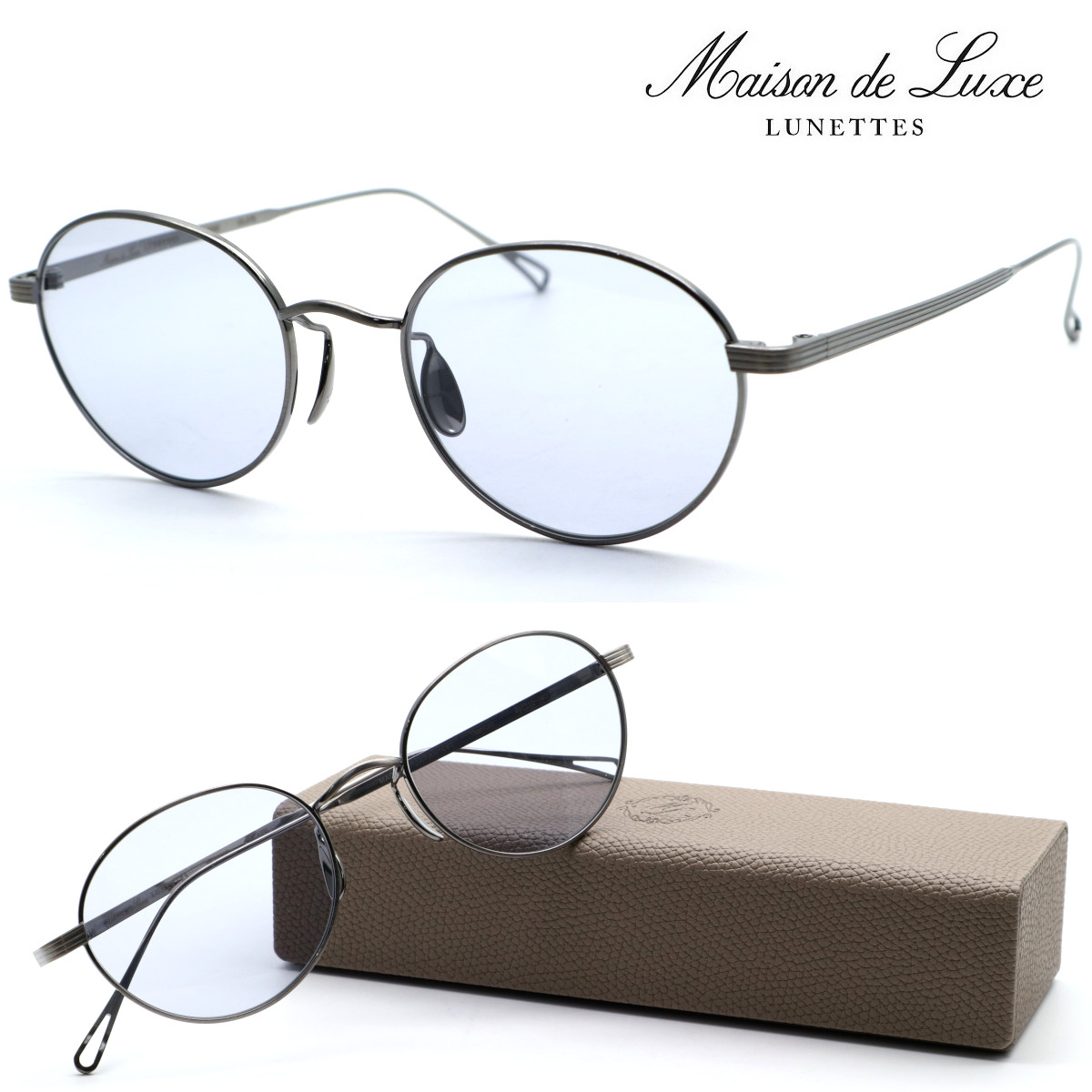 【Maison de Luxe LUNETTES】メゾンドリュクス ルネッツ サングラス ML-124S C4.ATS 度付き可能 日本製 【インフルエンサーの 石井 里奈さんがイメージモデル】【送料無料】【正規品】クラシック ボストン レディース おしゃれ ブランド 高級｜GlassGallery　Iｓ