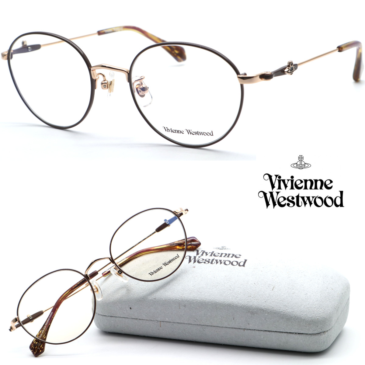 【Vivienne Westwood】ヴィヴィアンウエストウッド メガネ 40-0003 col.2 度付又は度無レンズ標準装備　【正規品】【送料無料】レディース ブランド おしゃれ ダテメガネ 高級 アジアンフィット めがね女子 伊達メガネ