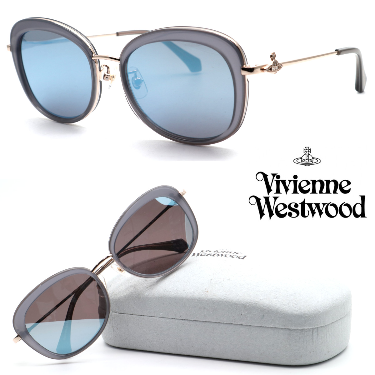 【Vivienne Westwood】ヴィヴィアンウエストウッド サングラス 41-5001 col.01 【正規品】【送料無料】レディース ブランド おしゃれ ダテメガネ 高級 アジアンフィット めがね女子 伊達メガネ
