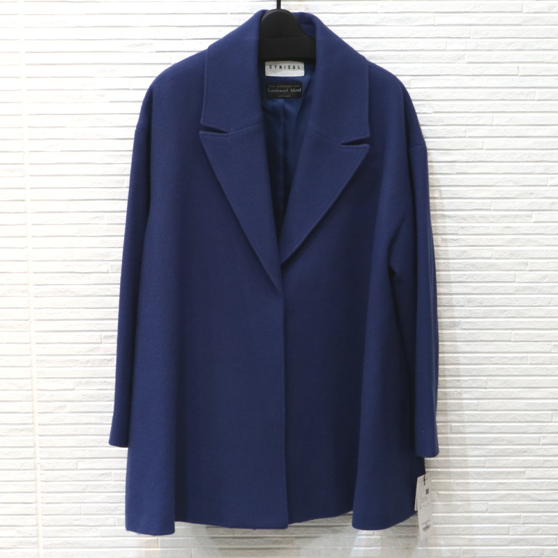 IENA イエナ ウールコート 38 ネイビー 中古・古着通販】IENA (イエナ) ウールベルテッドショートコート