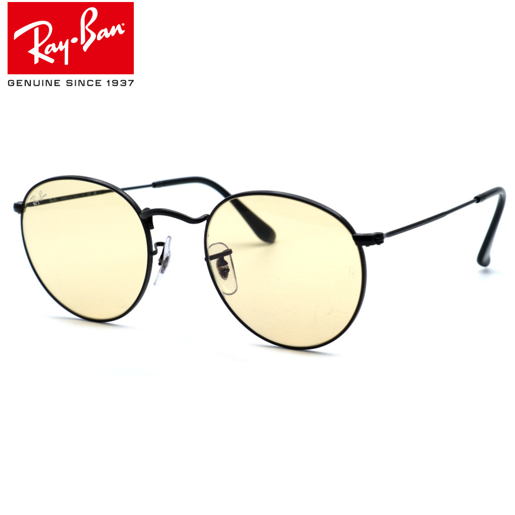 【レイバン】RayBan RB3447 002/R6 ROUNDMETAL/ラウンド金属元素 黒眼鏡 WASHED LENSES/ウォッシュドレンズ 即送りとどける能力のある【ルックスオティカジャパン定め事品】【Ray-Ban】【貨物輸送無料】メンズ レディース ユニ一発やる