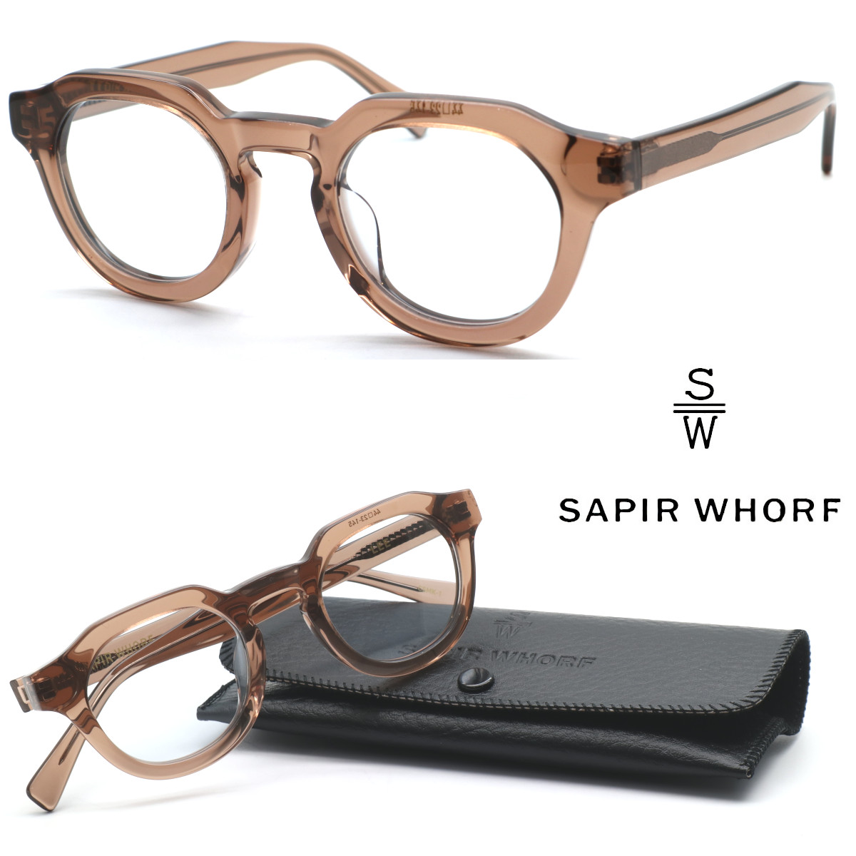 【SAPIR WHORF】サピア ウォーフ model:LEE col.CSMK メガネ 度付又は度無レンズセット 【正規品】【送料無料】メンズ レディース ユニセックス ボストン クラシック 人気 個性的めがね おしゃれ 希少 ヴィンテージスタイル 伊達メガネ｜GlassGallery　Iｓ