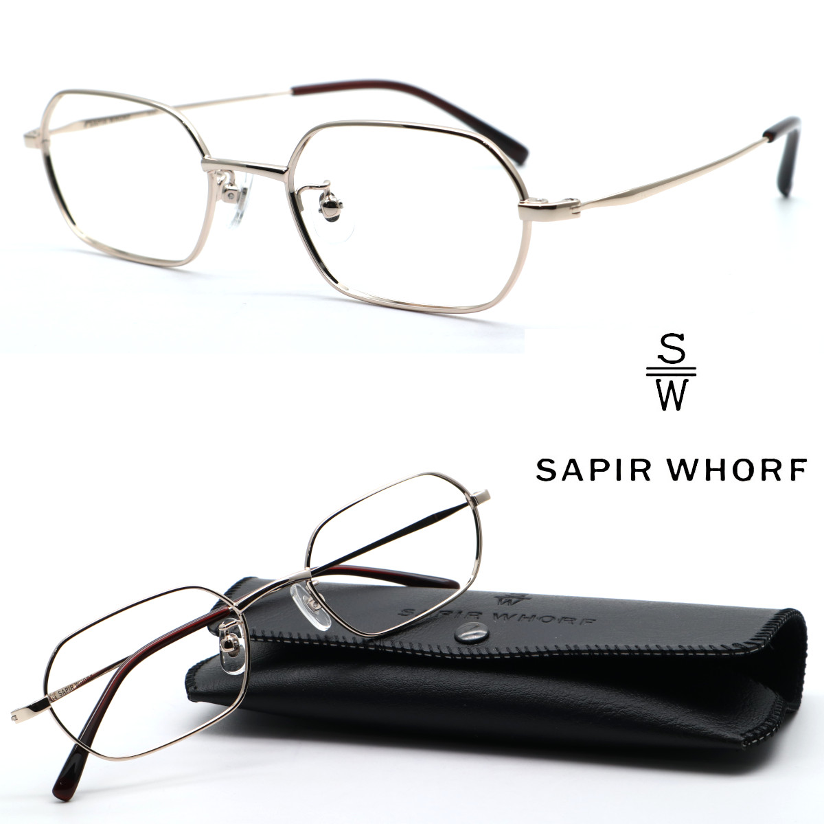 【SAPIR WHORF】サピア ウォーフ model:GIGI col.G メガネ 度付又は度無レンズセット 【正規品】【送料無料】メンズ レディース ユニセックス ボストン クラシック 人気 個性的めがね おしゃれ 希少 ヴィンテージスタイル 伊達メガネ UVカット