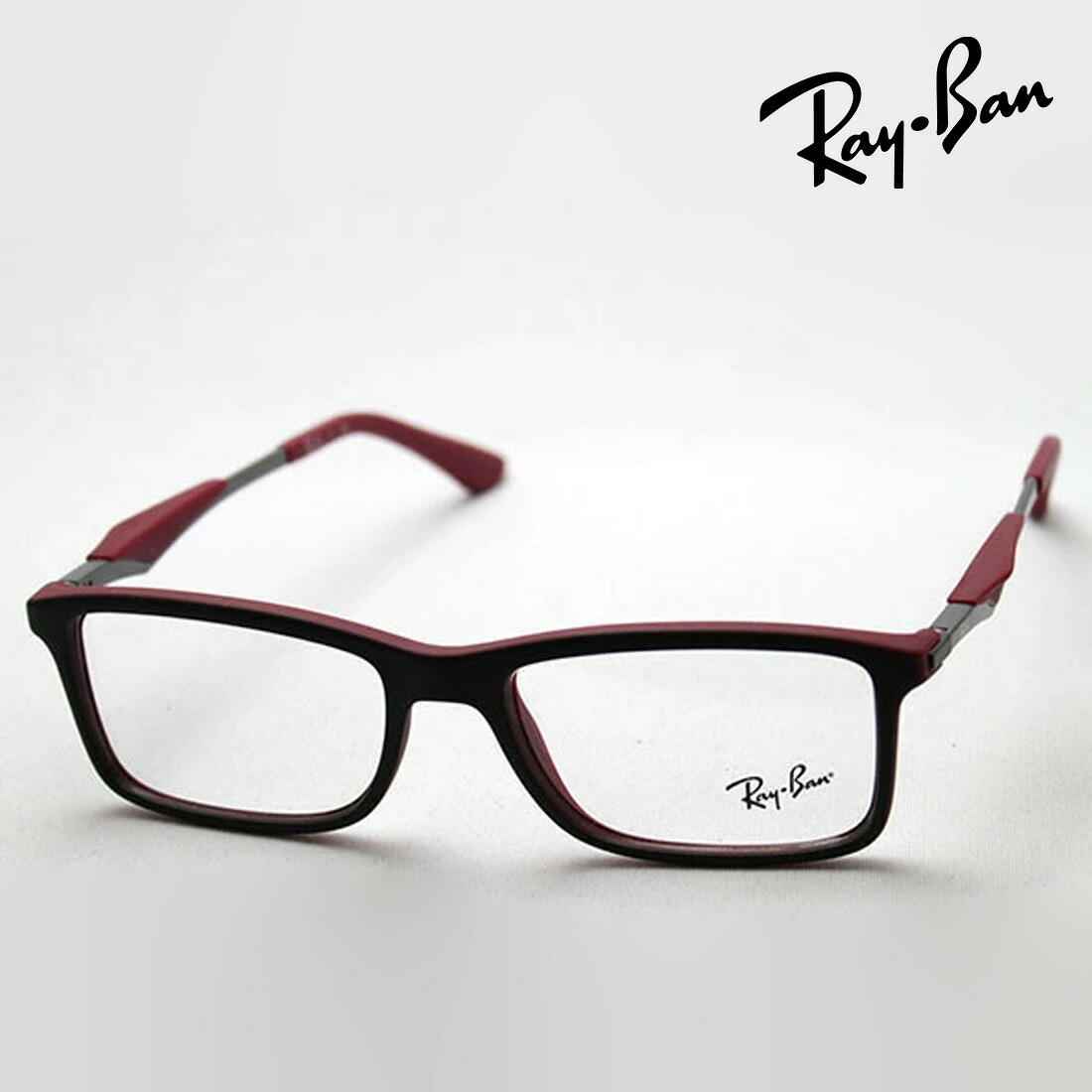 プレミア生産終了モデル レイバン メガネ フレーム 正規品 Ray-Ban RX7023 5259 伊達メガネ 度付き ブルーライト カット 眼鏡 RayBan スクエア レッド系｜グラスマニア -Tokyo Aoyama-