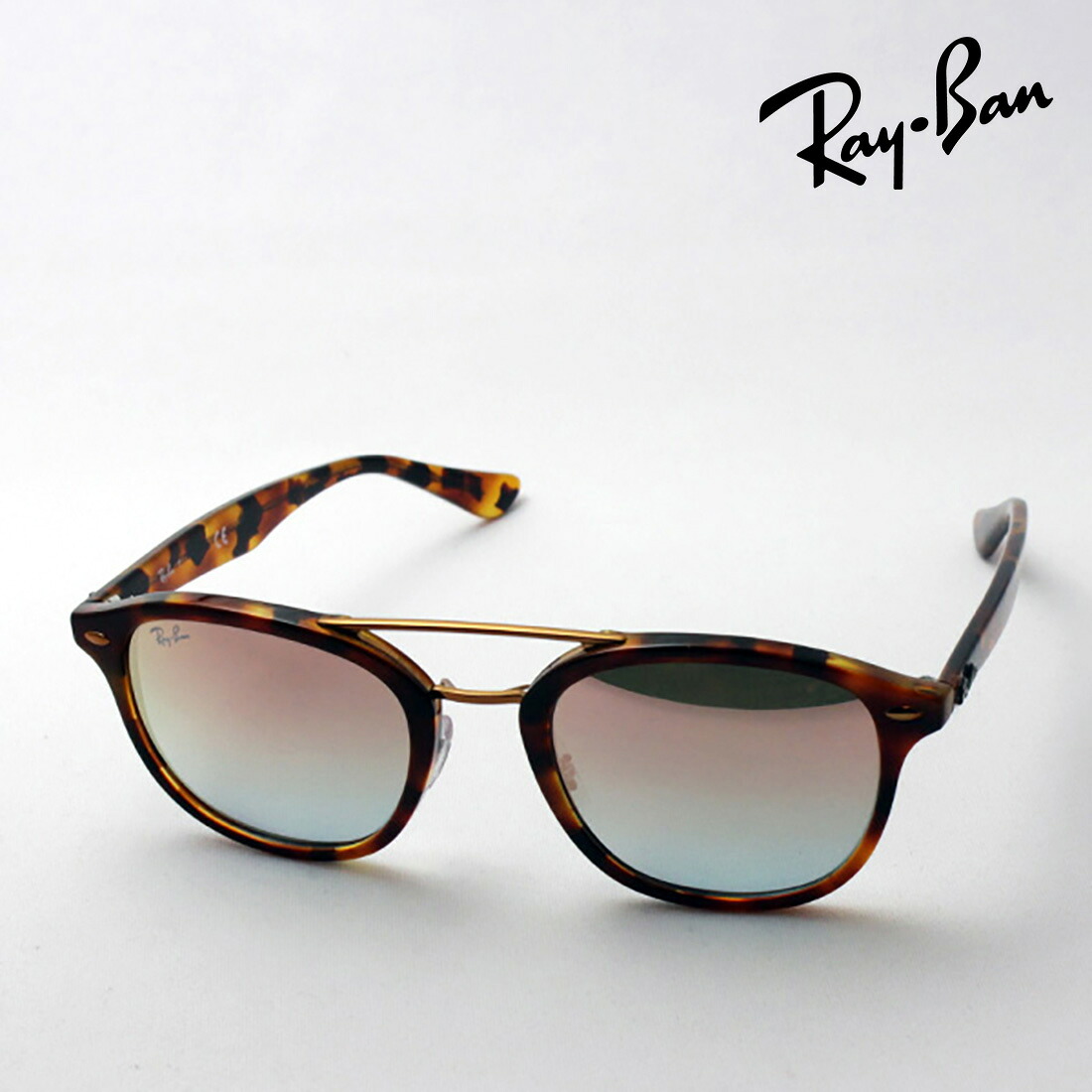 プレミア生産終了モデル レイバン サングラス 正規品 Ray-Ban RB2183 1127B9 レディース メンズ ミラー ダブルブリッジ RayBan スクエア トータス系｜グラスマニア -Tokyo Aoyama-