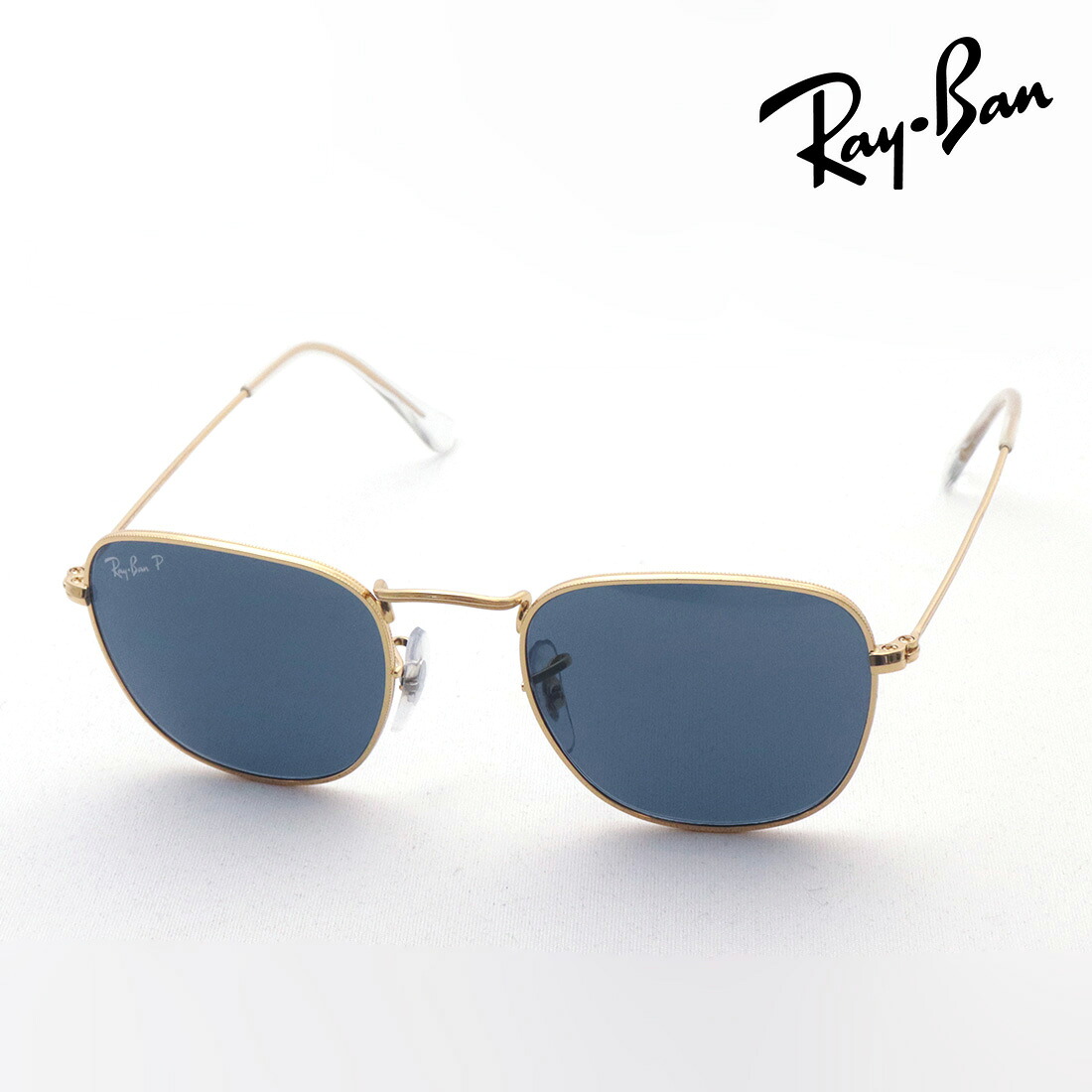 プレミア生産終了モデル レイバン 偏光サングラス 正規品 フランク Ray-Ban RB3857 9196S2 レディース メンズ RayBan Made In Italy スクエア ゴールド系