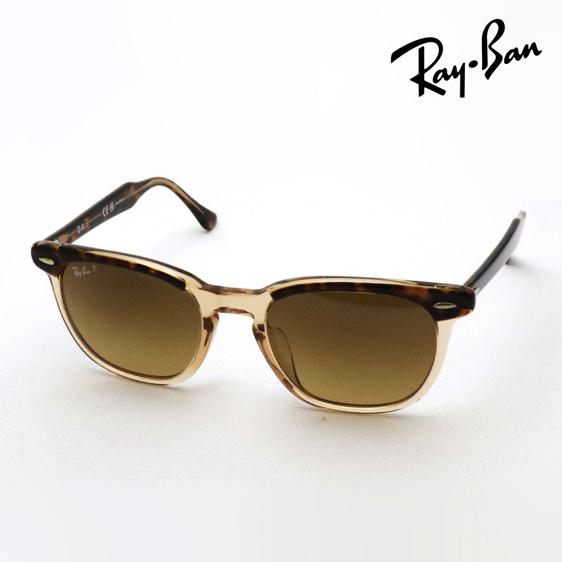 プレミア生産終了モデル レイバン 偏光サングラス 正規品 HAWKEYE ホークアイ Ray-Ban RB2298F 1292M2 54 レディース メンズ RayBan ウェリントン トータス系