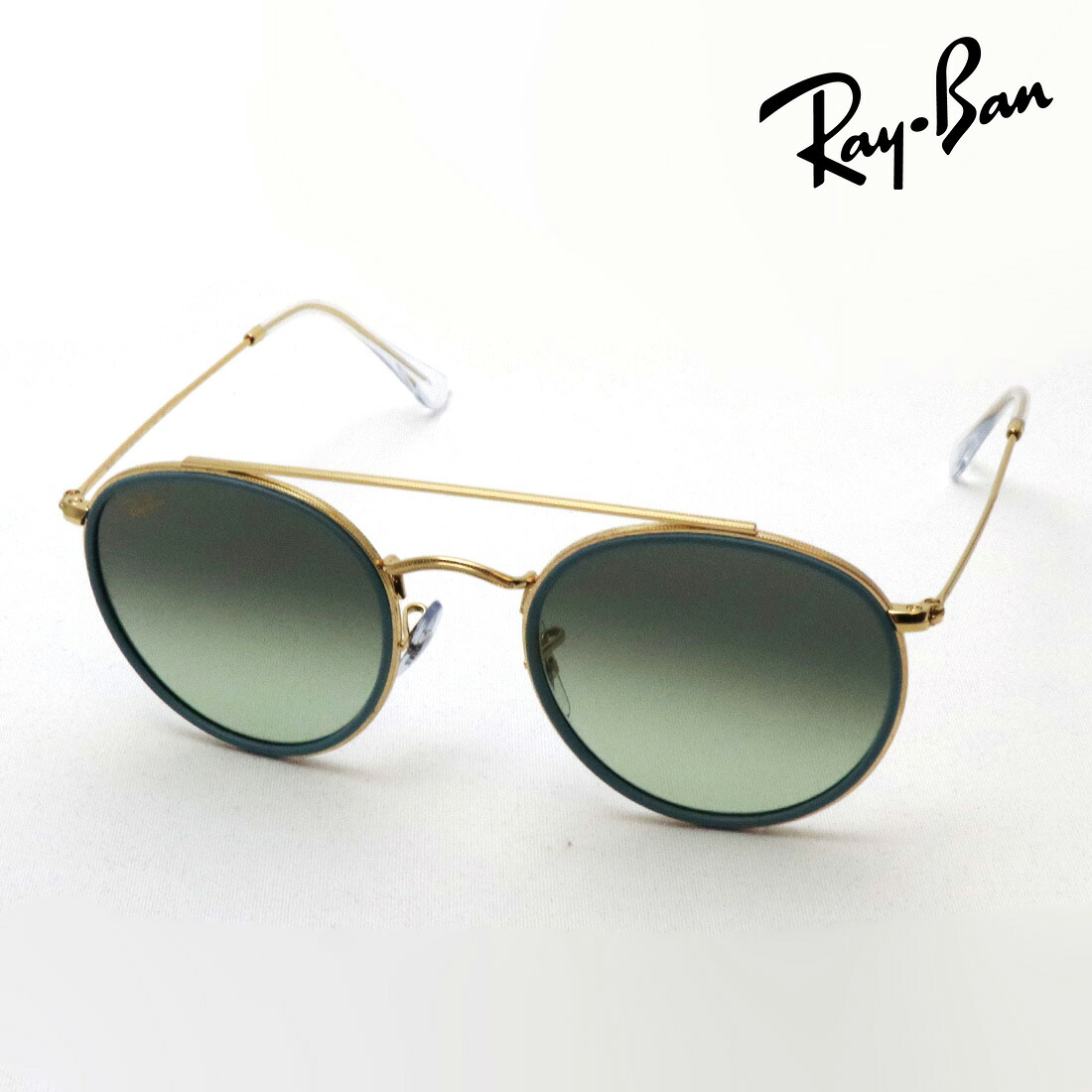 レイバン サングラス 正規品 ラウンドダブルブリッジ Ray-Ban RB3647N 9235BH レディース メンズ 丸 ダブルブリッジ RayBan 純正度付きレンズ可 度付きサングラス可 Made In Italy ラウンド ゴールド系