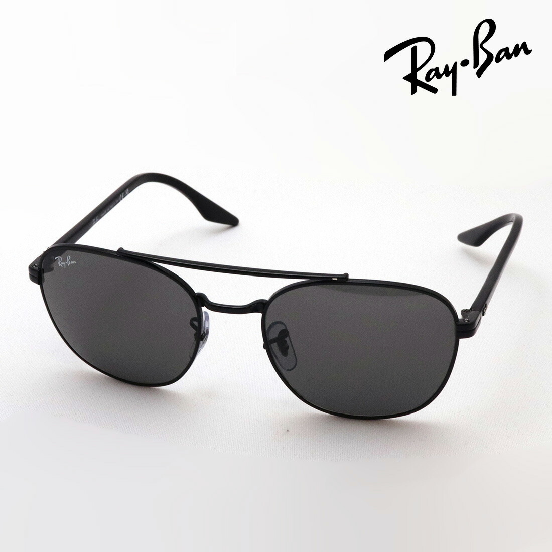 レイバン サングラス 正規品 Ray-Ban RB3688 002B1 レディース メンズ ダブルブリッジ RayBan 純正度付きレンズ可 度付きサングラス可 Made In Italy スクエア ブラック系