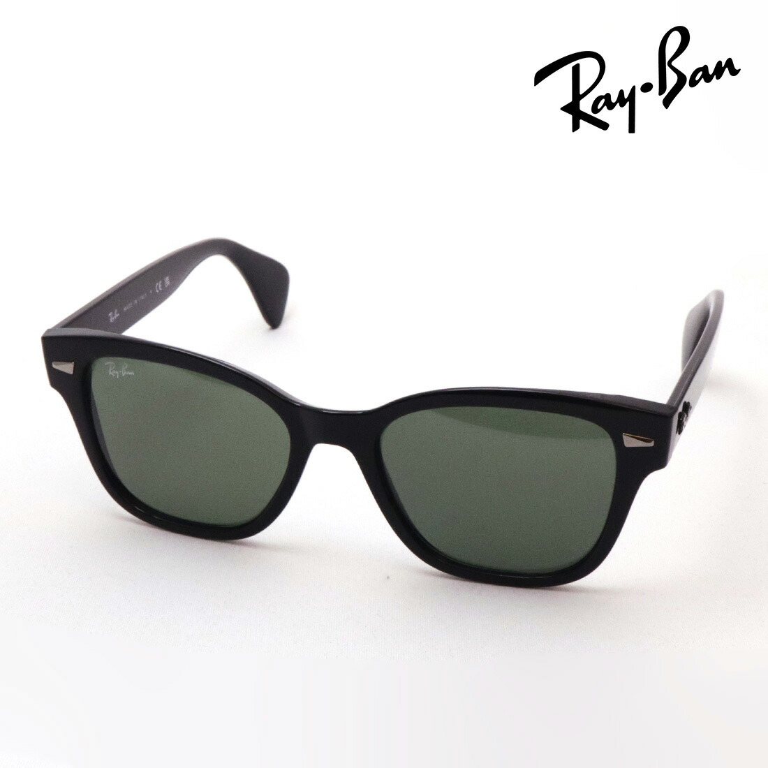 レイバン サングラス 正規品 Ray-Ban RB0880SF 90131 レディース メンズ RayBan 純正度付きレンズ可 度付きサングラス可 Made In Italy ウェリントン ブラック系｜グラスマニア -Tokyo Aoyama- 17,688円