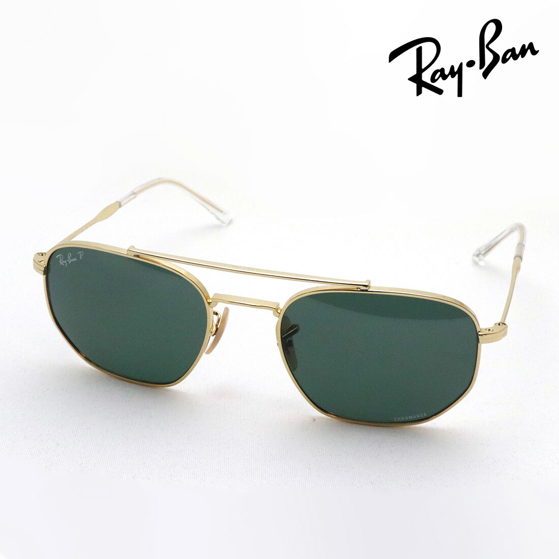 アウトレット レイバン 偏光サングラス 正規品 Ray-Ban RB3707 001O9 54 レディース メンズ RayBan スクエア ゴールド系 外箱なし｜グラスマニア -Tokyo Aoyama-
