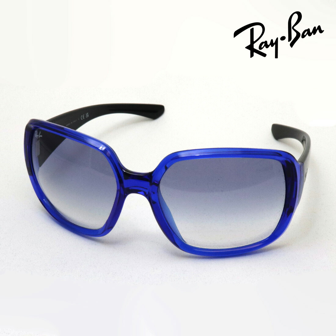プレミア生産終了モデル レイバン サングラス 正規品 Ray-Ban RB4347 666019 ライトカラー レディース メンズ RayBan Made In italy スクエア ブルー系｜グラスマニア -Tokyo Aoyama-