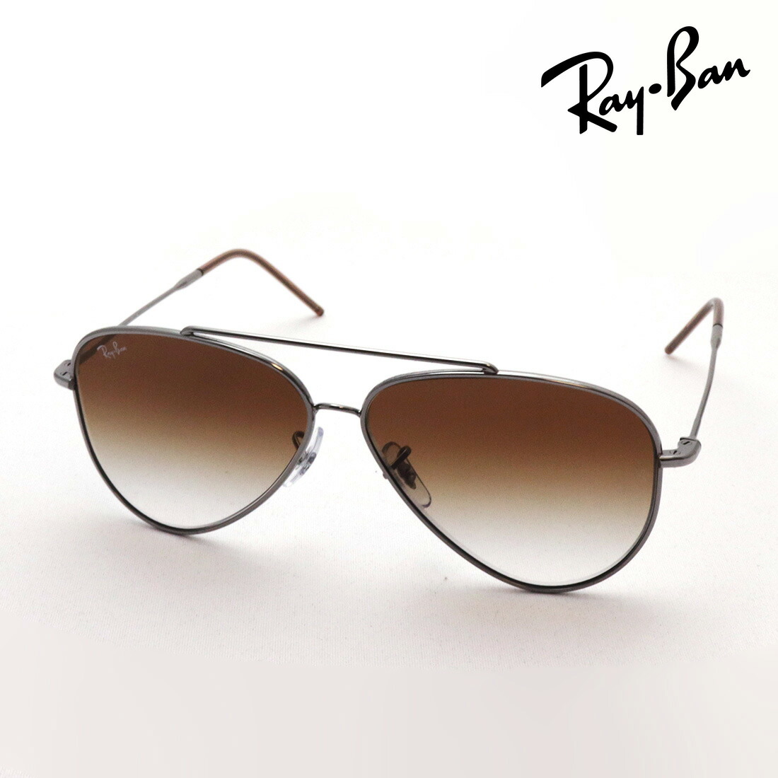 NewModel レイバン サングラス 正規品 アビエーター リバース Ray-Ban RBR0101S 004CB REVERSE レディース メンズ 大きい RayBan Made In Italy ティアドロップ シルバー系