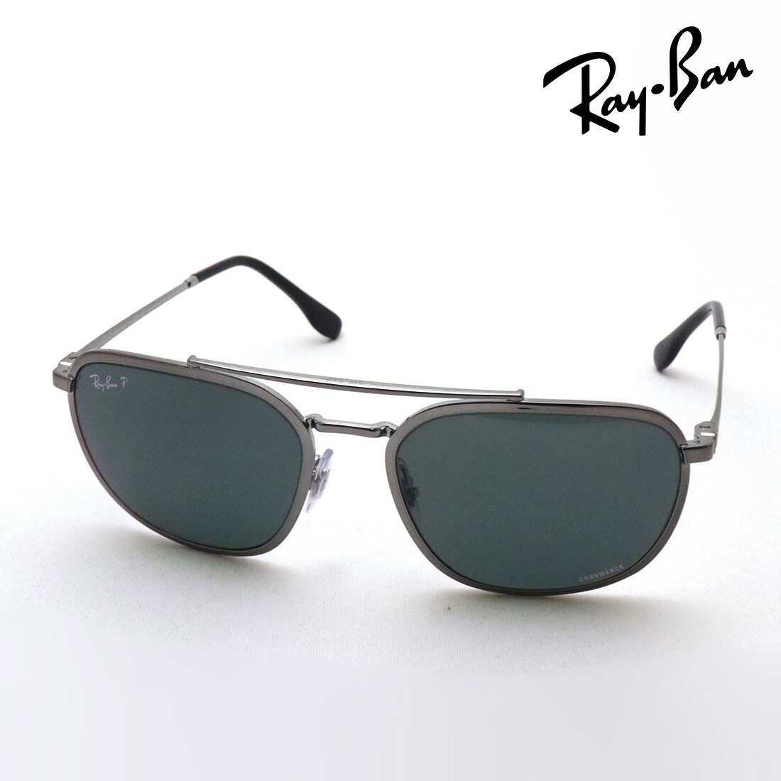 レイバン 偏光サングラス 正規品 クロマンス CHROMANCE Ray-Ban RB3708 004O9 メンズ RayBan 純正度付き偏光レンズ可 スクエア シルバー系｜グラスマニア -Tokyo Aoyama-