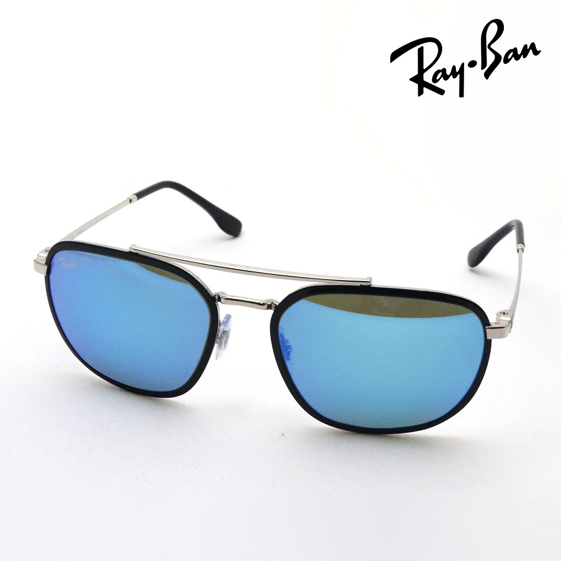 レイバン 偏光黒眼鏡 置き目品 クロマンス CHROMANCE Ray-Ban RB3708 91444L メンズ 銀鏡 RayBan 完全無欠度付き添い人偏光水晶体可 真四角 黒いこと系 しろがね色系