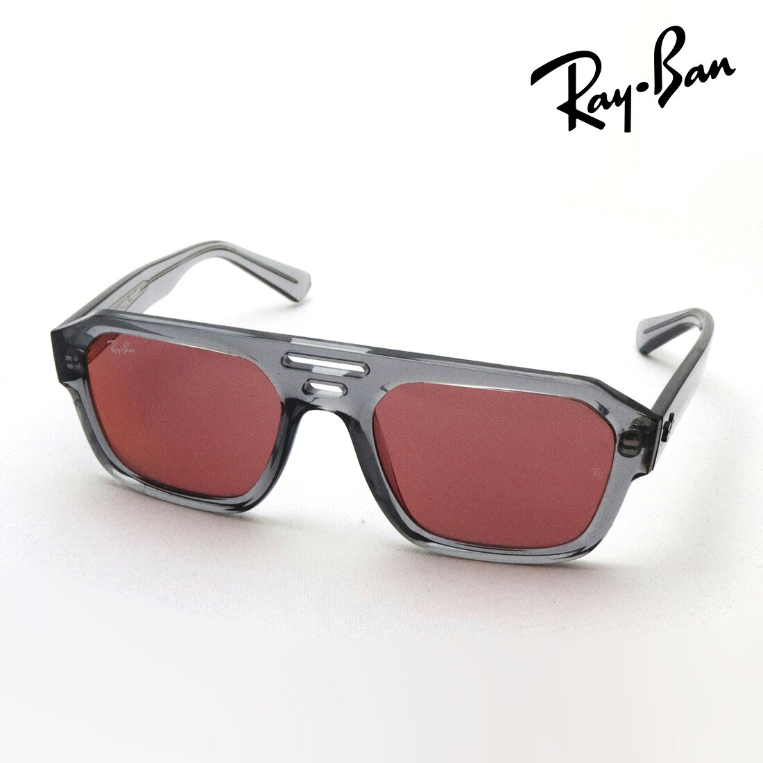 レイバン サングラス 正規品 CORRIGAN コリガン Ray-Ban RB4397 6684D0 レディース メンズ ミラー サスティナブル RayBan 純正度付きレンズ可 度付きサングラス可 スクエア グレー系