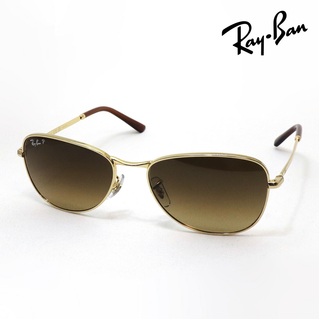 レイバン 偏光サングラス 正規品 Ray-Ban RB3733 001M2 56 59 レディース メンズ RayBan 純正度付きレンズ可 度付きサングラス可 オーバル ゴールド系