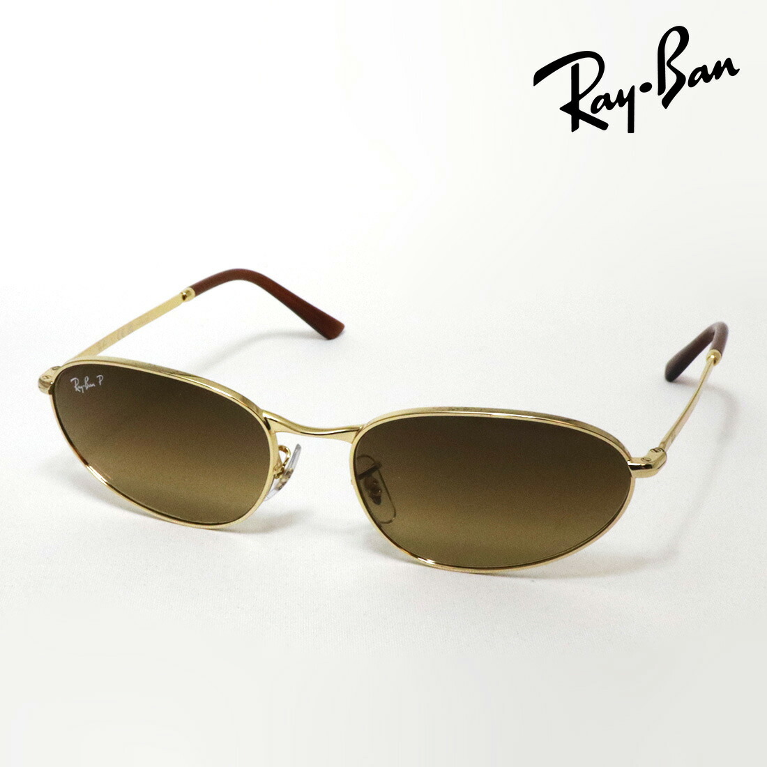 プレミア生産終了モデル レイバン 偏光サングラス 正規品 Ray-Ban RB3734 001M2 56 59 レディース メンズ RayBan オーバル ゴールド系