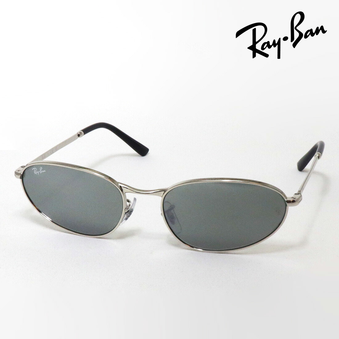 プレミア生産終了モデル レイバン サングラス 正規品 Ray-Ban RB3734 00340 56 59 レディース メンズ ミラー RayBan オーバル シルバー系