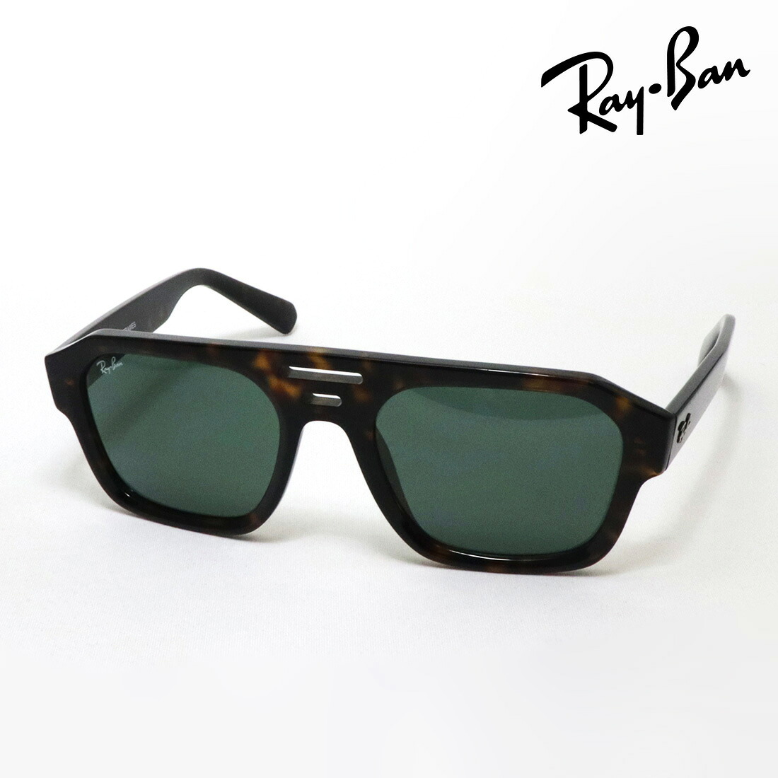 レイバン サングラス 正規品 CORRIGAN コリガン Ray-Ban RB4397 135971 レディース メンズ サスティナブル RayBan 純正度付きレンズ可 度付きサングラス可 スクエア トータス系|グラスマニア -Tokyo Aoyama-