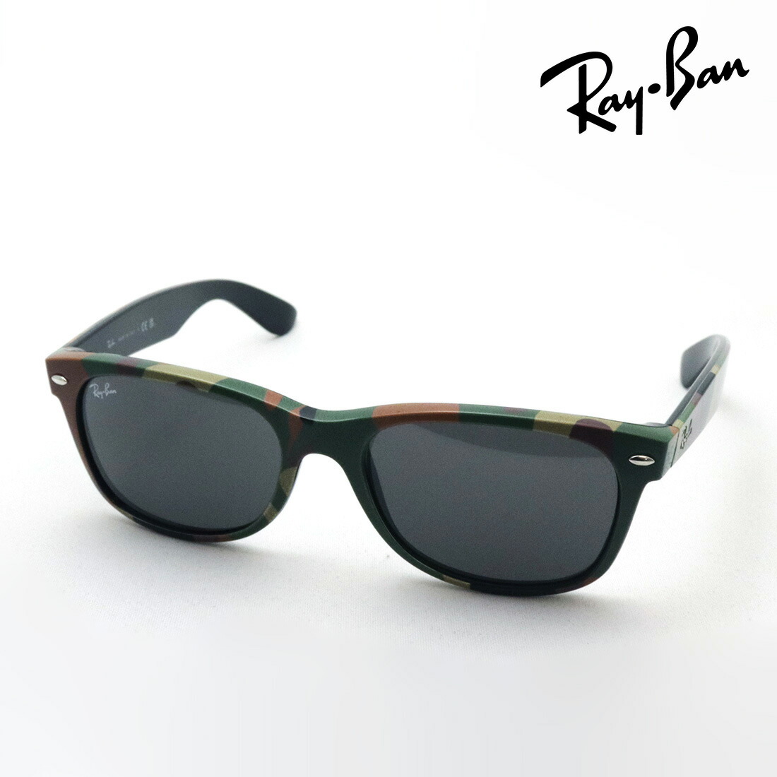 NewModel レイバン サングラス 正規品 Ray-Ban ニューウェイファーラー RB2132 6822B1 55 レディース メンズ RayBan 純正度付きレンズ可 度付きサングラス可 Made In Italy ウェリントン グリーン系｜グラスマニア -Tokyo Aoyama-