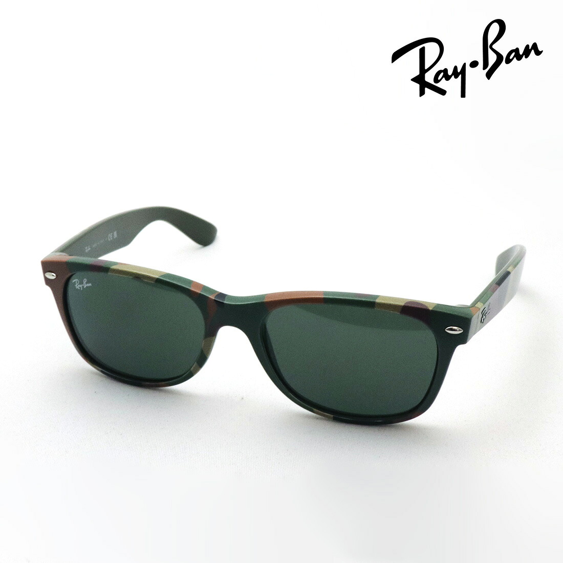 NewModel レイバン サングラス 正規品 Ray-Ban ニューウェイファーラー Ray-Ban RB2132 682331 55 レディース メンズ RayBan 純正度付きレンズ可 度付きサングラス可 Made In Italy ウェリントン グリーン系|グラスマニア -Tokyo Aoyama-