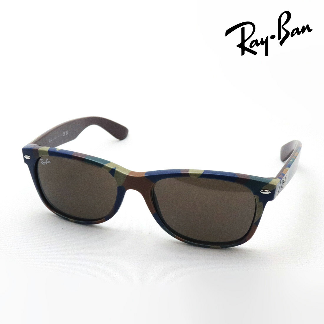 NewModel レイバン サングラス 正規品 Ray-Ban ニューウェイファーラー Ray-Ban RB2132 682533 55 レディース メンズ RayBan 純正度付きレンズ可 度付きサングラス可 Made In Italy ウェリントン ブラウン系|グラスマニア -Tokyo Aoyama-
