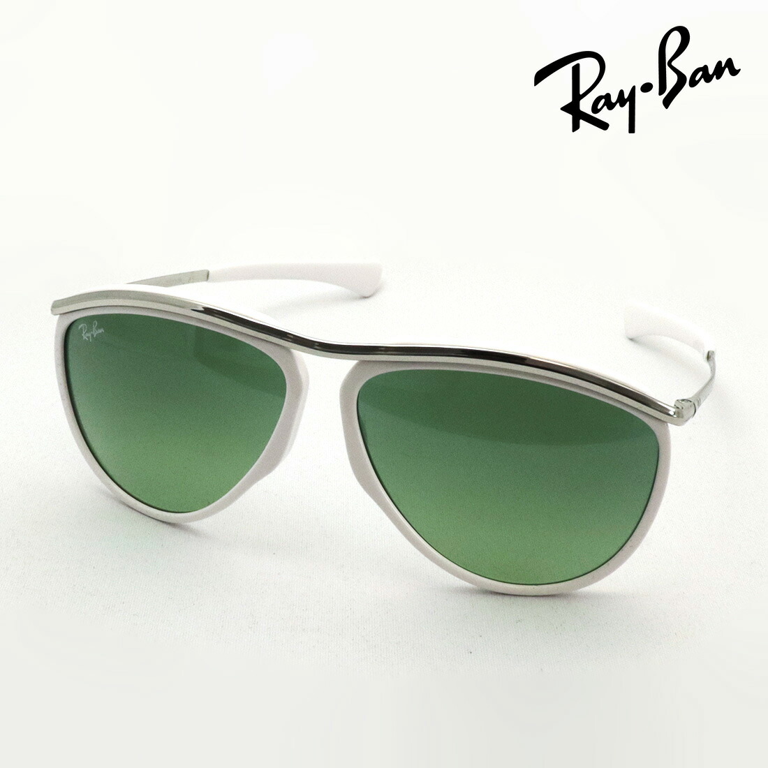 アウトレット レイバン サングラス 正規品 オリンピアン アビエーター Ray-Ban RB2219 13894M 49 メンズ RayBan Made In Italy ティアドロップ ホワイト系 外箱なし