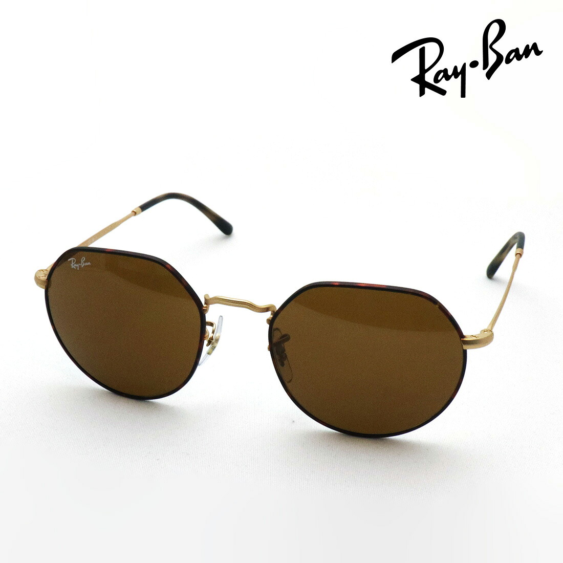 NewModel レイバン サングラス 正規品 Ray-Ban JACK ジャック RB3565 927533 53 55 レディース メンズ 丸 RayBan 純正度付きレンズ可 度付きサングラス可 Made In Italy ラウンド ゴールド系｜グラスマニア -Tokyo Aoyama-