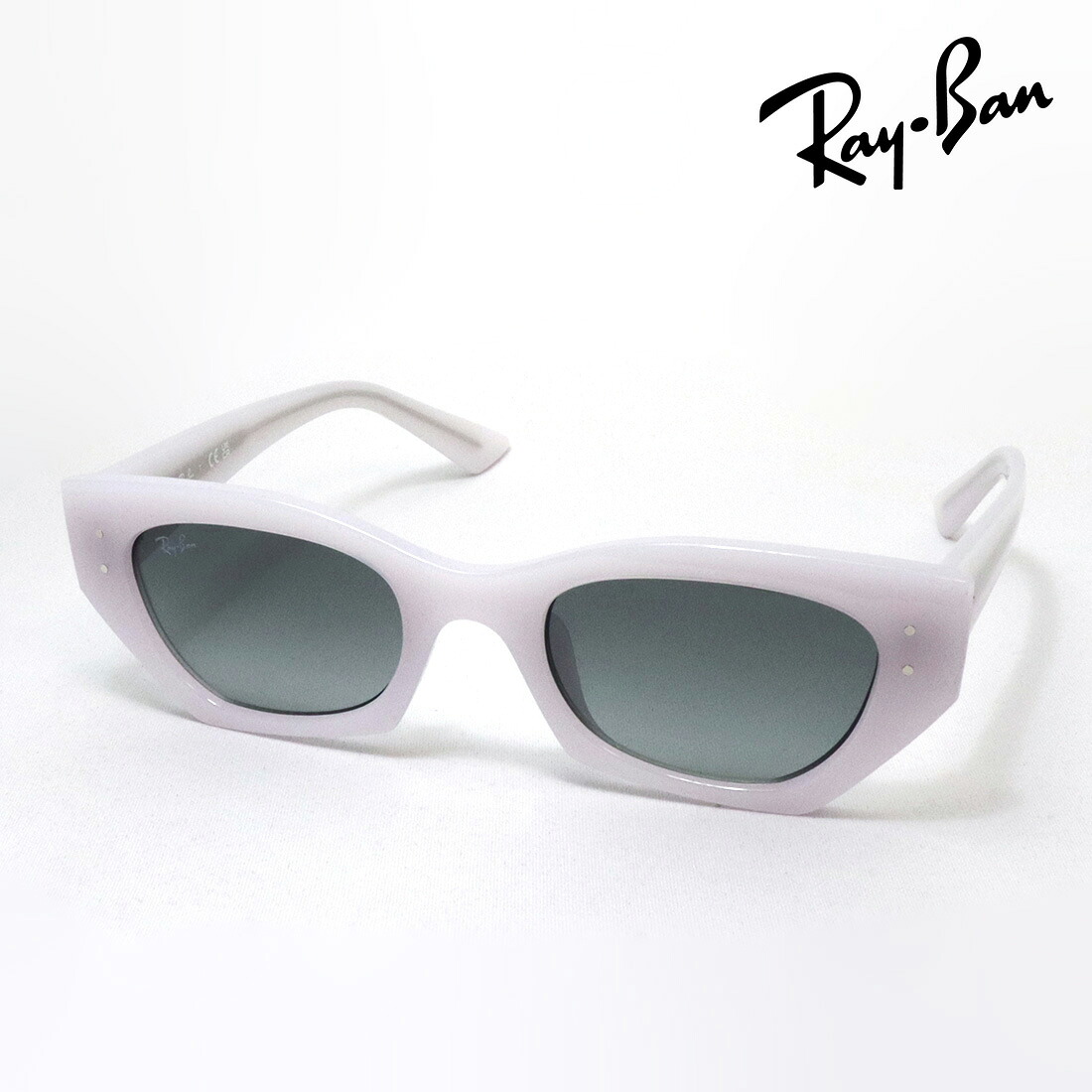 レイバン サングラス 正規品 ZENA ゼーナ Ray-Ban RB4430F 675911 52 レディース メンズ バイオベース Pulse コレクション RayBan 純正度付きレンズ可 度付きサングラス可 バタフライ ホワイト系