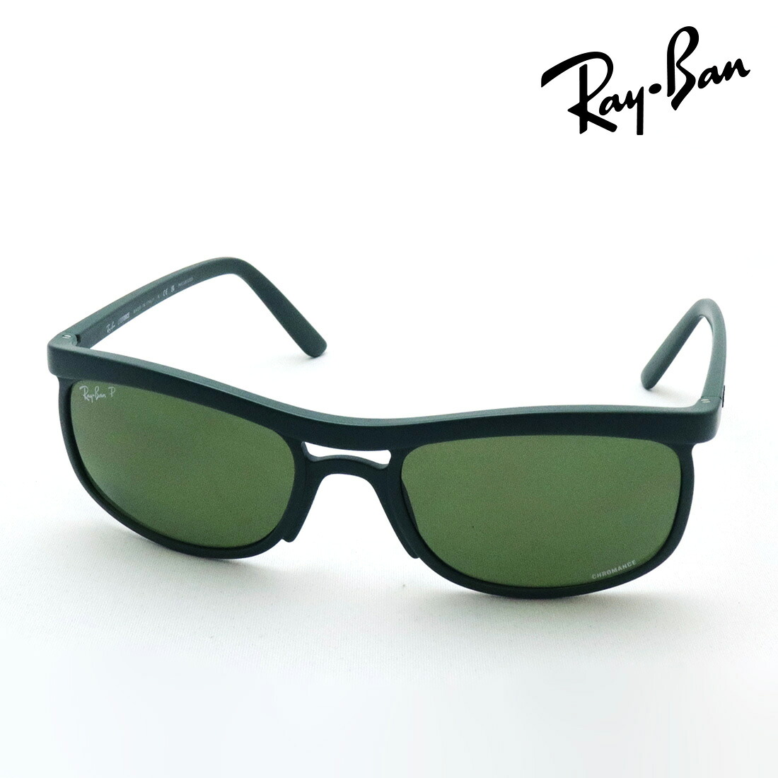 NewModel レイバン 偏光サングラス 正規品 Ray-Ban クロマンス CHROMANCE RB4452CH 60162 56 59 レディース メンズ RayBan 純正度付きレンズ可 度付きサングラス可 LITEFORCE スクエア グリーン系