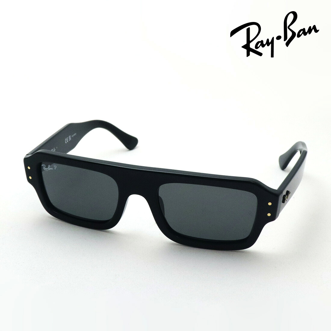 NewModel レイバン 偏光サングラス 正規品 Ray-Ban FLACKO フラッコ RB4454F 667748 53 レディース メンズ RayBan 純正度付きレンズ可 純正度付きレンズ可 スクエア ブラック系