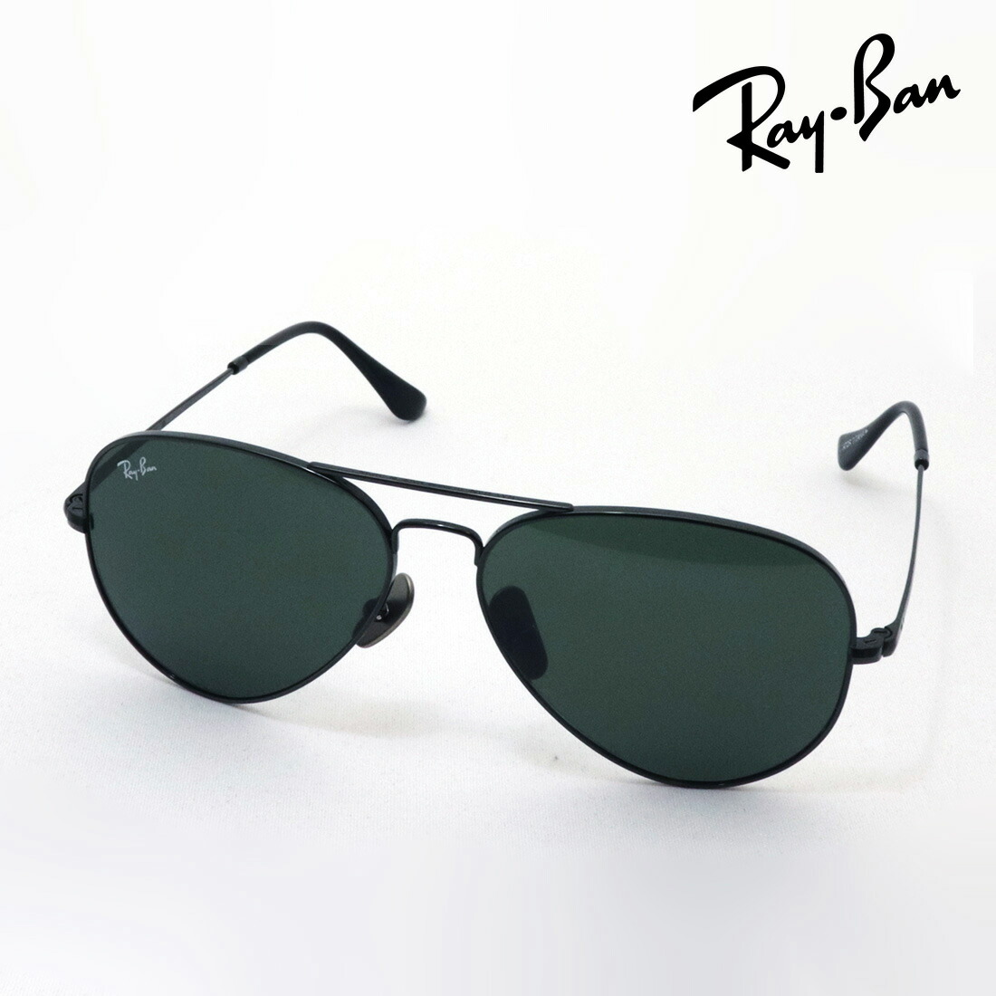 レイバン サングラス 正規品 アビエーター チタニウム Ray-Ban RB8089 926731 58 62 Made In Japan レディース メンズ 大きい RayBan 純正度付きレンズ可 ティアドロップ ブラック系