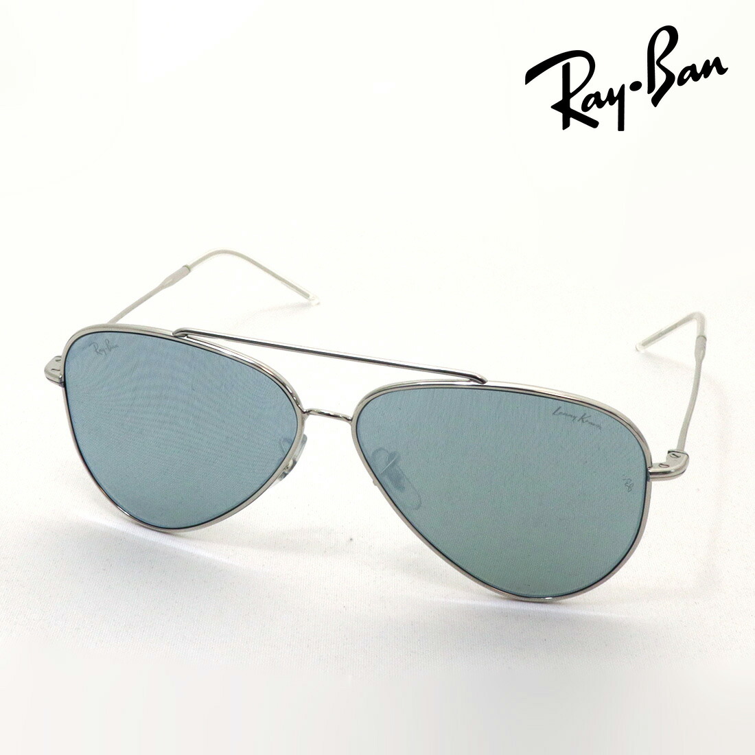 NewModel レイバン サングラス 正規品 アビエーター リバース Ray-Ban RBR0101S 00330 REVERSE レディース メンズ 大きい RayBan Made In Italy ミラー ティアドロップ シルバー系