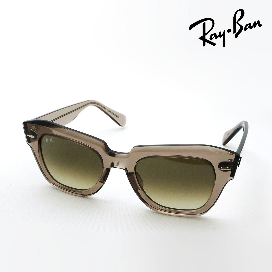 NewModel レイバン サングラス 正規品 STATE STREET ステートストリート Ray-Ban RB2186 682785 49 レディース メンズ RayBan 純正度付きレンズ可 Made In Italy ウェリントン グレー系｜グラスマニア -Tokyo Aoyama- 20,513円