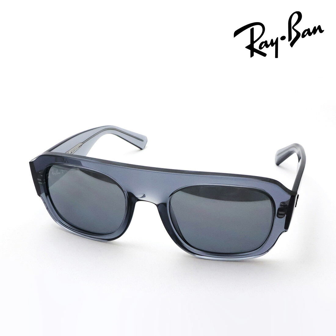 NewModel レイバン 偏光黒眼鏡 置き目品 Ray-Ban RB2218 668482 55 レディース メンズ RayBan 文句無し度付き添い人水晶体可 四角い 銀鏡 薄墨色系 バッグ・小物・ブランド雑貨-眼鏡・サングラス-サングラス