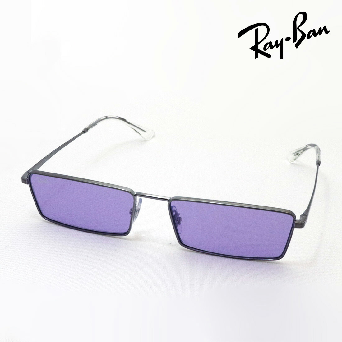 プレミア生産終了モデル レイバン サングラス 正規品 EMY エミー Ray-Ban RB3741 0041A 56 59 レディース メンズ バイオベース Pulse コレクション RayBan スクエア シルバー系