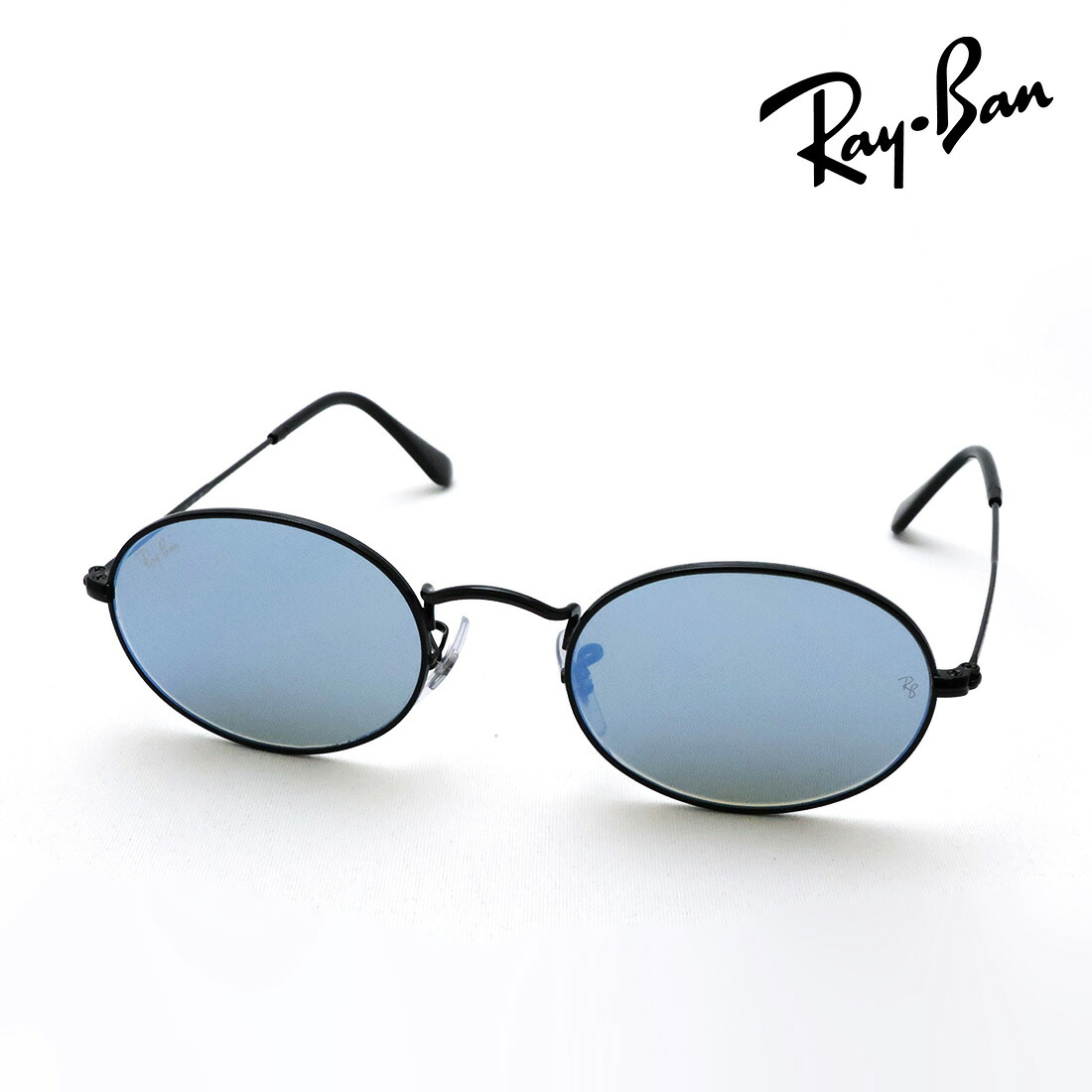 NewModel レイバン サングラス 正規品 Ray-Ban RB3547N 0028O 51 レディース メンズ RayBan 純正度付きレンズ可 度付きサングラス可 Made In Italy ミラー オーバル ブラック系｜グラスマニア -Tokyo Aoyama-