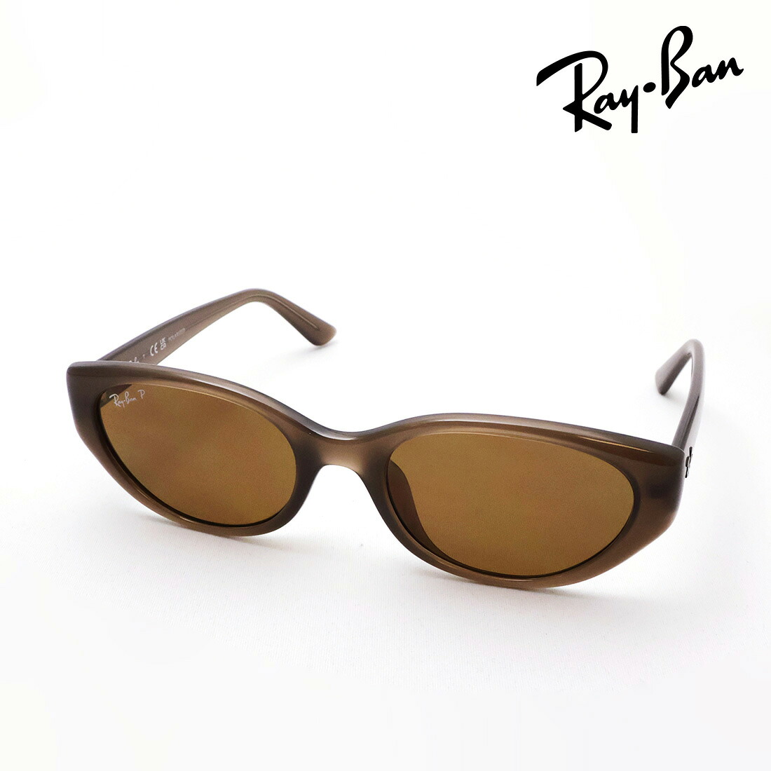 NewModel レイバン 偏光サングラス 正規品 Ray-Ban RB4457D 677983 55 レディース メンズ バイオベース Pulse コレクション RayBan オーバル ブラウン系｜グラスマニア -Tokyo Aoyama-
