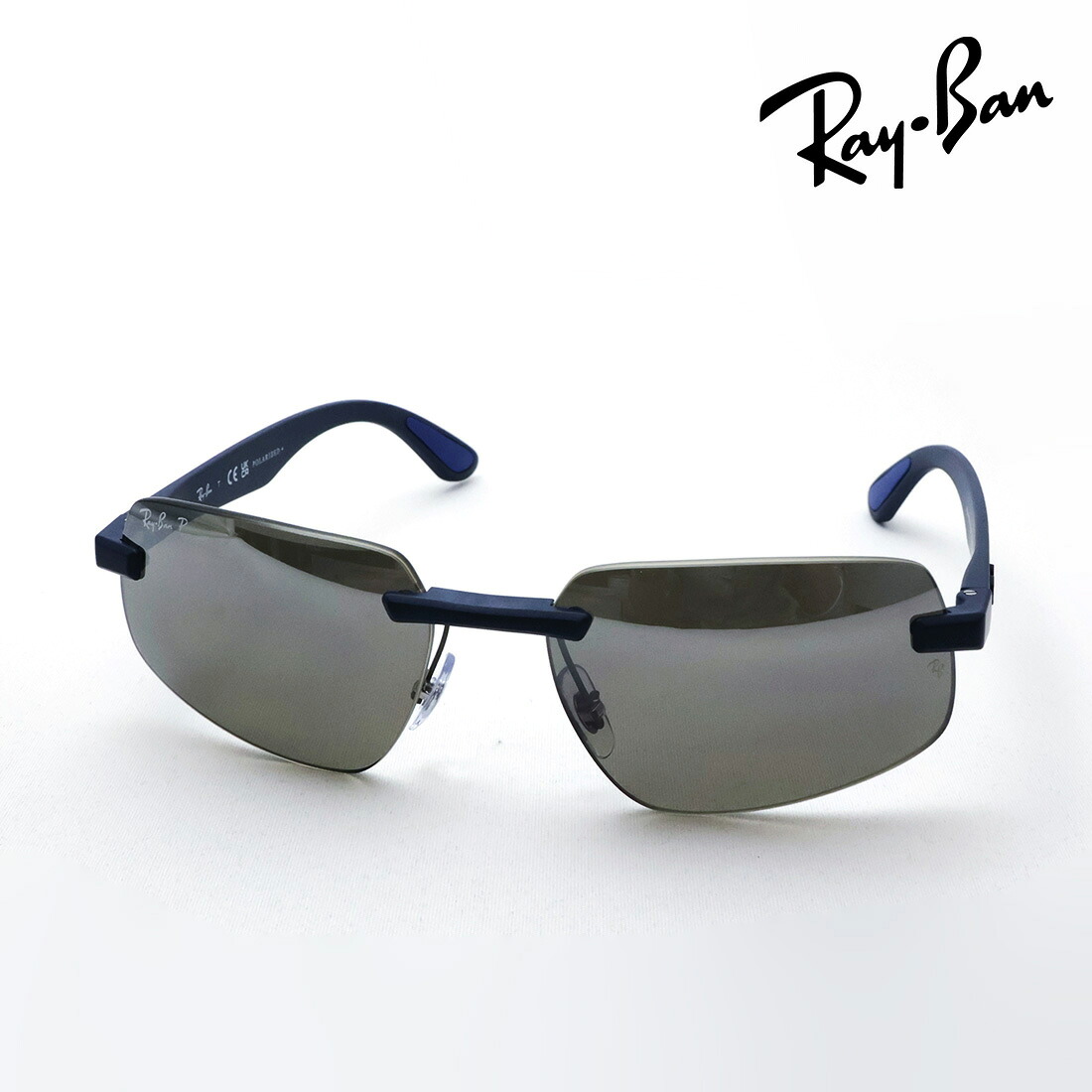NewModel レイバン 偏光黒眼鏡 置き目品 Ray-Ban RB4475CH 63315J 60 レディース メンズ RayBan クロマンス CHROMANCE 真四角 青み系