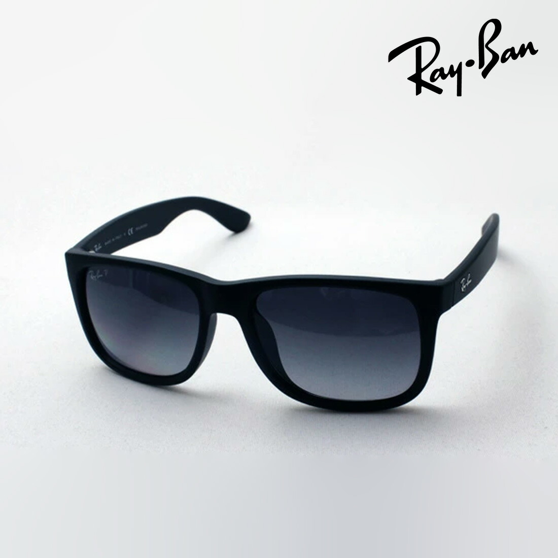 レイバン 偏光黒眼鏡 定め事品 ジャスティン Ray-Ban RB4165F 622T3 レディース メンズ 鏡鑑 RayBan 純然たる度付き添い人偏光水晶体可 ウェリントン 黒いこと系