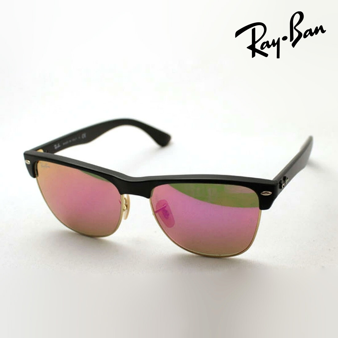 プレミア生産終了モデル レイバン サングラス 正規品 オーバーサイズド クラブマスター Ray-Ban RB4175 8774T レディース メンズ フラッシュ ミラー RayBan ブロー