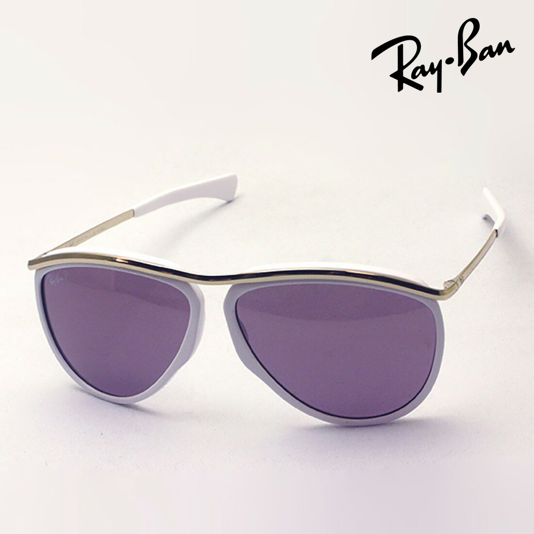 おすすめ価格 レイバン 偏光サングラス 正規品 オリンピアン アビエーター Ray-Ban RB2219 1289AF RayBan Made In Italy ティアドロップ ホワイト系 TOR｜グラスマニア -Tokyo Aoyama-