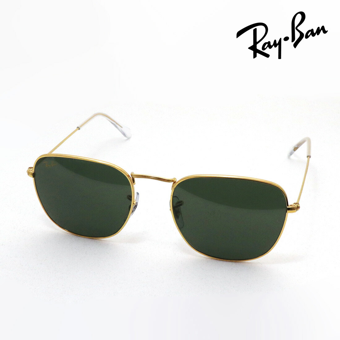 プレミア生産終了モデル レイバン サングラス 正規品 フランク Ray-Ban RB3857 919631 レディース メンズ RayBan Made In Italy スクエア ゴールド系