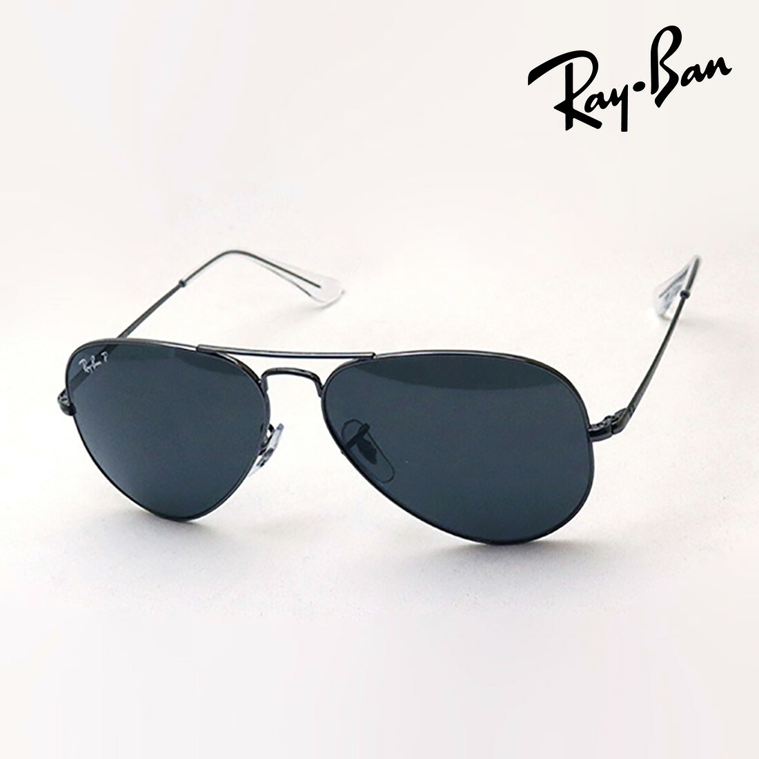 レイバン 偏光サングラス 正規品 アビエーター Ray-Ban RB3689 00448 RayBan 純正度付き偏光レンズ可 Made In Italy ティアドロップ シルバー系|グラスマニア -Tokyo Aoyama-