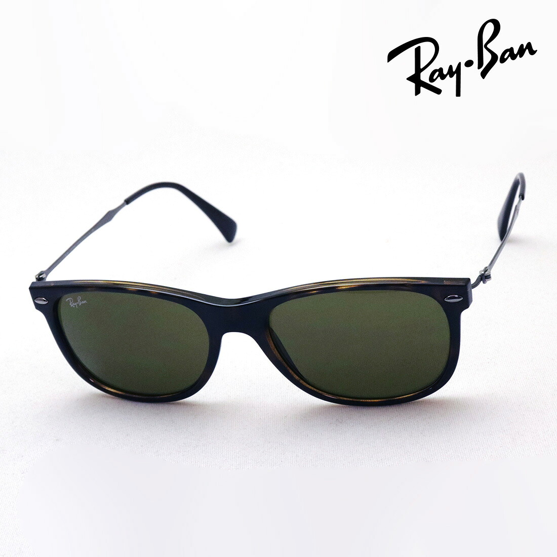 プレミア生産終了モデル レイバン サングラス 正規品 Ray-Ban RB4318 71073 ライトレイ レディース メンズ RayBanMade In Italy ウェリントン トータス系