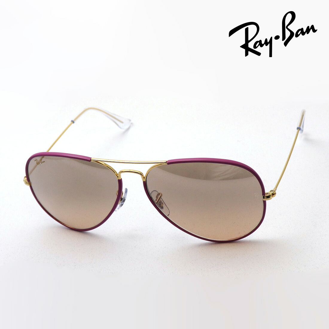 割り増し金生み出すこと為し終わる模範例 レイバン 黒眼鏡 定め事品 アビエーター Ray-Ban RB3025JM 91963E 鏡鑑 レディース メンズ Made In Italy ティアドロップ パープル系