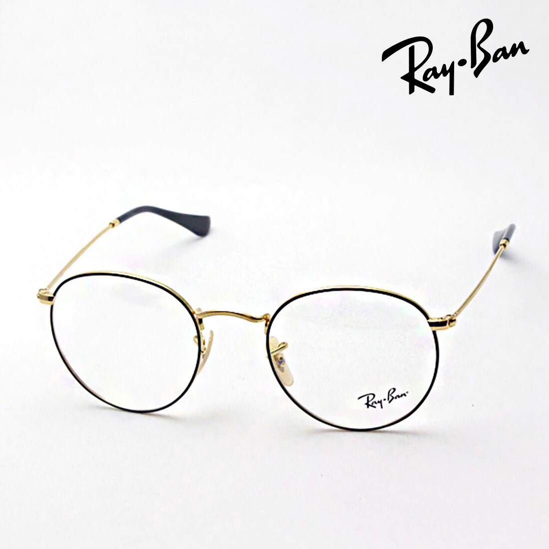 レイバン 眼鏡 枠組み 定まり品 Ray-Ban RX3447V 2991 伊達眼鏡 度付き添い人 青碧ともし火 取りすてる メガネ 金属元素 丸眼鏡 RayBan ラウンド