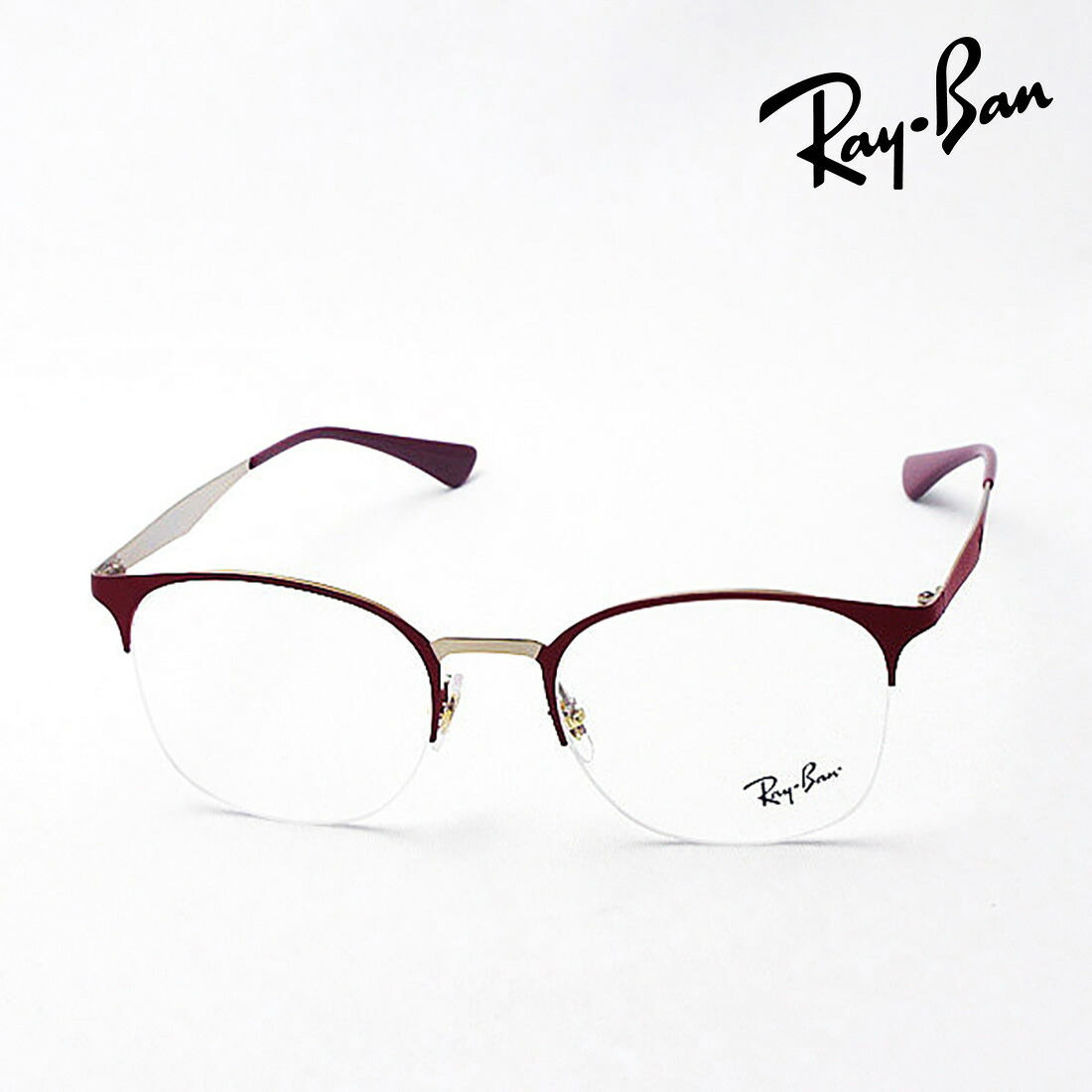 プレミア生産終了モデル レイバン メガネ フレーム 正規品 Ray-Ban RX6422 3007 伊達メガネ 度付き ブルーライト カット 眼鏡 RayBan Made In Italy スクエア｜グラスマニア -Tokyo Aoyama-