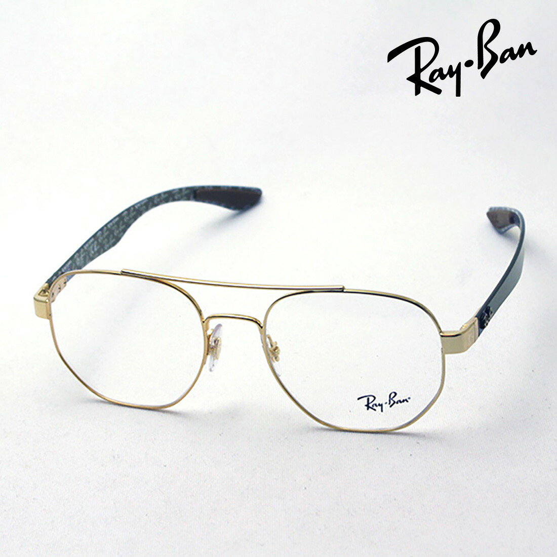 プレミア生産終了モデル レイバン メガネ フレーム 正規品 Ray-Ban RX8418 2500 伊達メガネ 度付き ブルーライト カット 眼鏡 メタル RayBan スクエア ゴールド系|グラスマニア -Tokyo Aoyama-